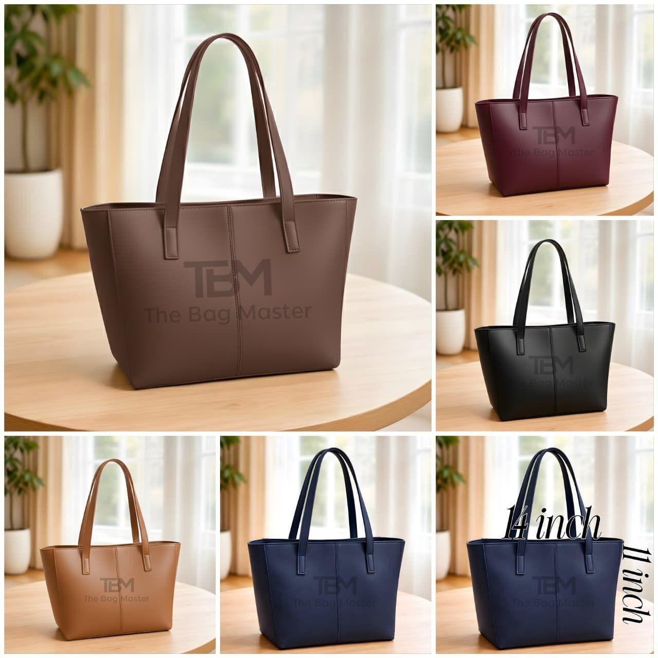 TBM The Bag Master Tote Bags Stylish Durable And Spacious Design For Everyday Carry And Convenience - Black